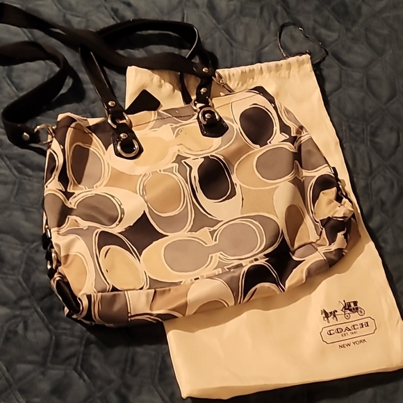 Coach Ashley Hand Bag Drawn Scarf Shoulder Bag - Picture 2 of 6